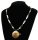 4 x elegante Halsketten mit Perlmutanh&auml;nger