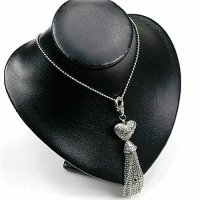 10x Halsketten mit Metallanh&auml;nger in Herzform