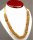 1x elegante Halskette mit gelben Glasperlen