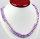 1 x Halskette mit Zuchtperlen in Lila und Wei&szlig;
