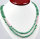 1 x Halskette mit Zuchtperlen in Gr&uuml;n und Rosa