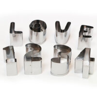 35 teiliges Ausstechformen Set Buchstaben von A-Z Restposten