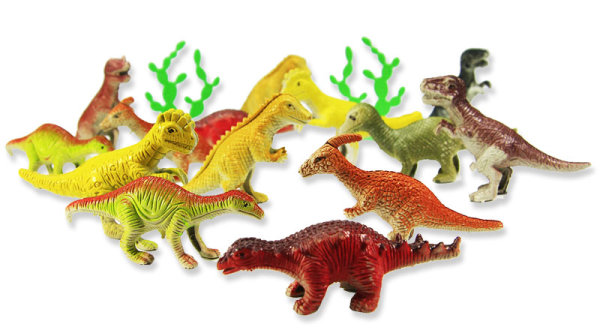 80 x tolle Spielzeug Dinosaurier in 8 Motiven