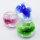 12x Glasringe Motiv Blume 3D  in 6 verschiedene Farben sortiert