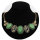 Exklusive Halskette mit  Mondsteinen und Messingornamenten in vier Farben - Kette ca. 50 cm