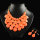 4 x 3 teilige moderne Halskette und Ohrring Schmuckset - Orange