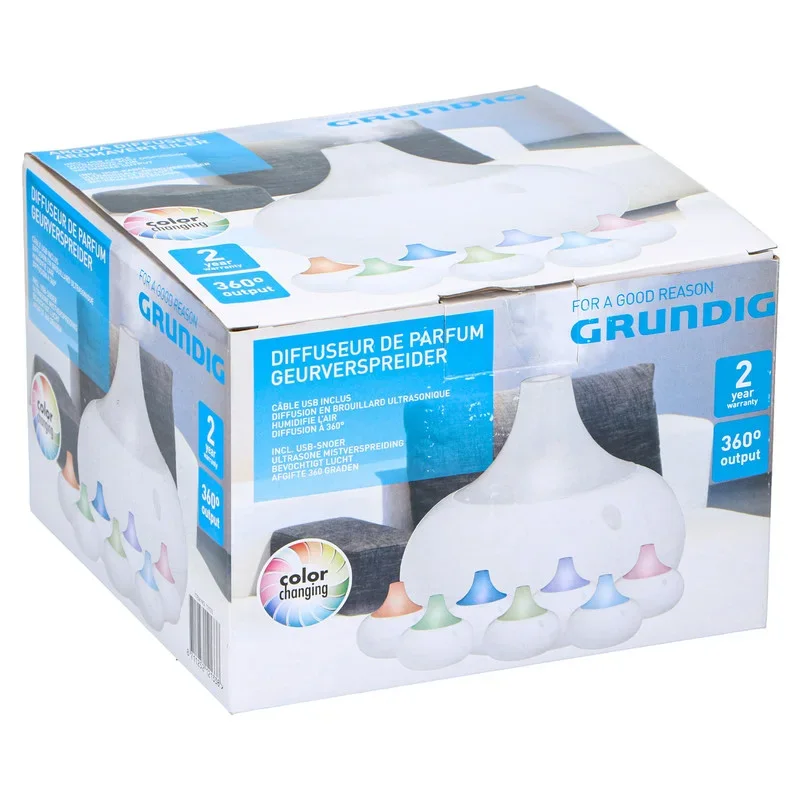 Grundig - Aroma-Diffusor mit USB LED Licht 8 Farben